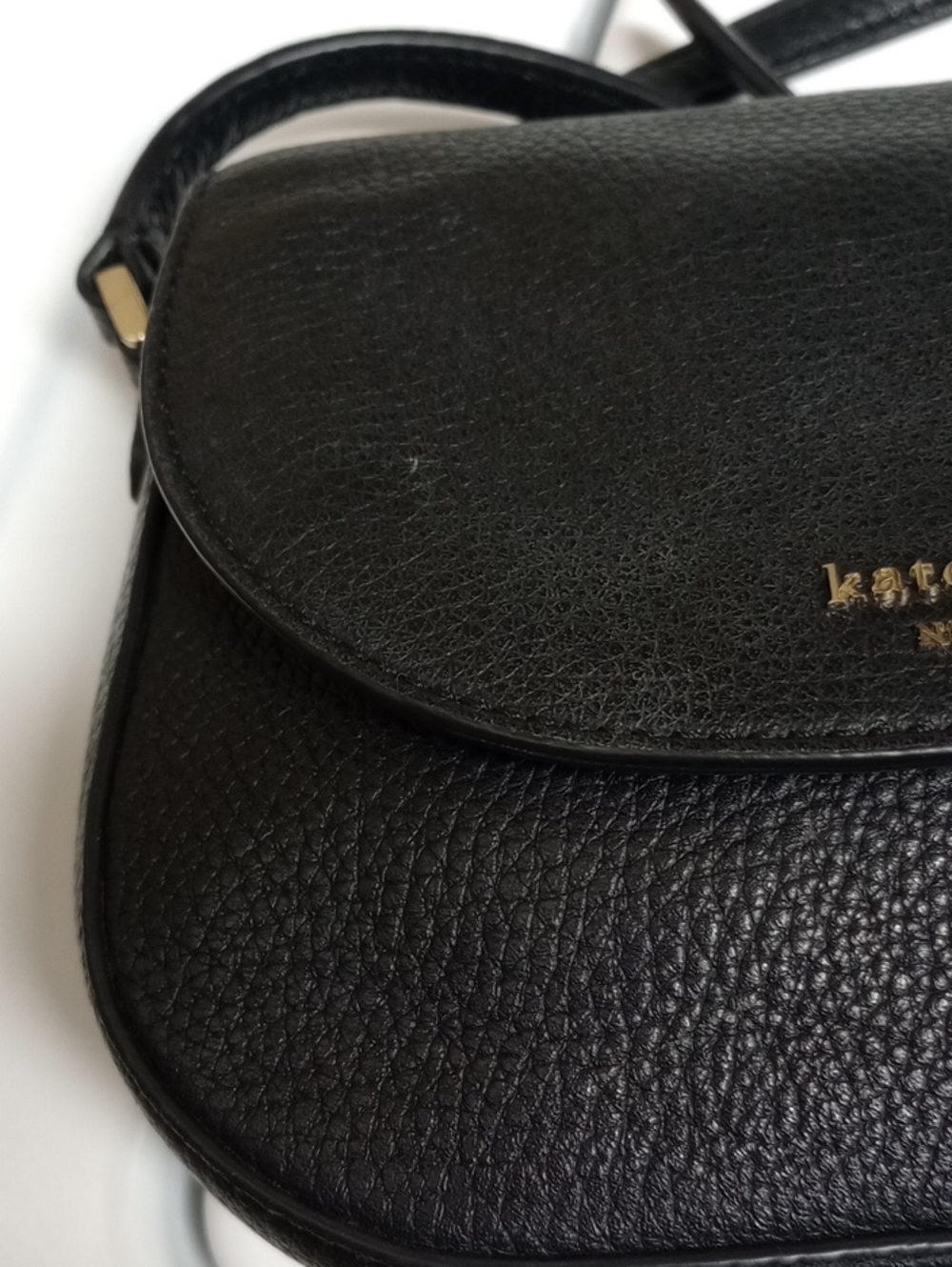 🖤 KATE SPADE BLACK PEBBLED LEATHER SMALL CROSSBODY BAG - Picture 8 of 15